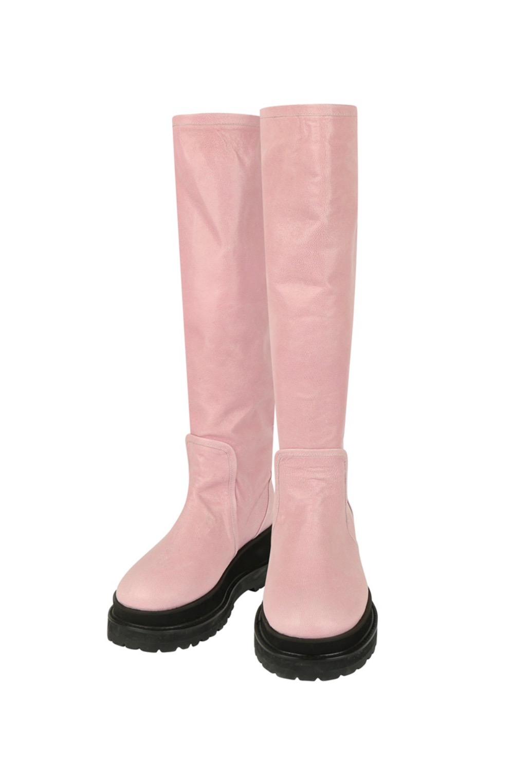 (주문제작) Color long boots_Baby pink