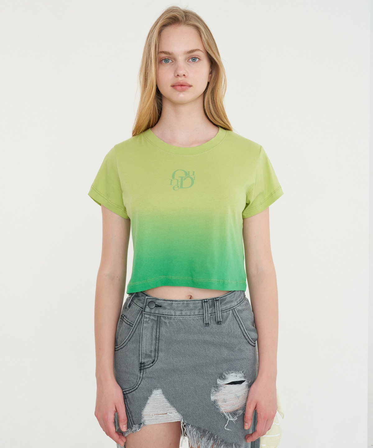 Tie dye crop t-shirts_Green
