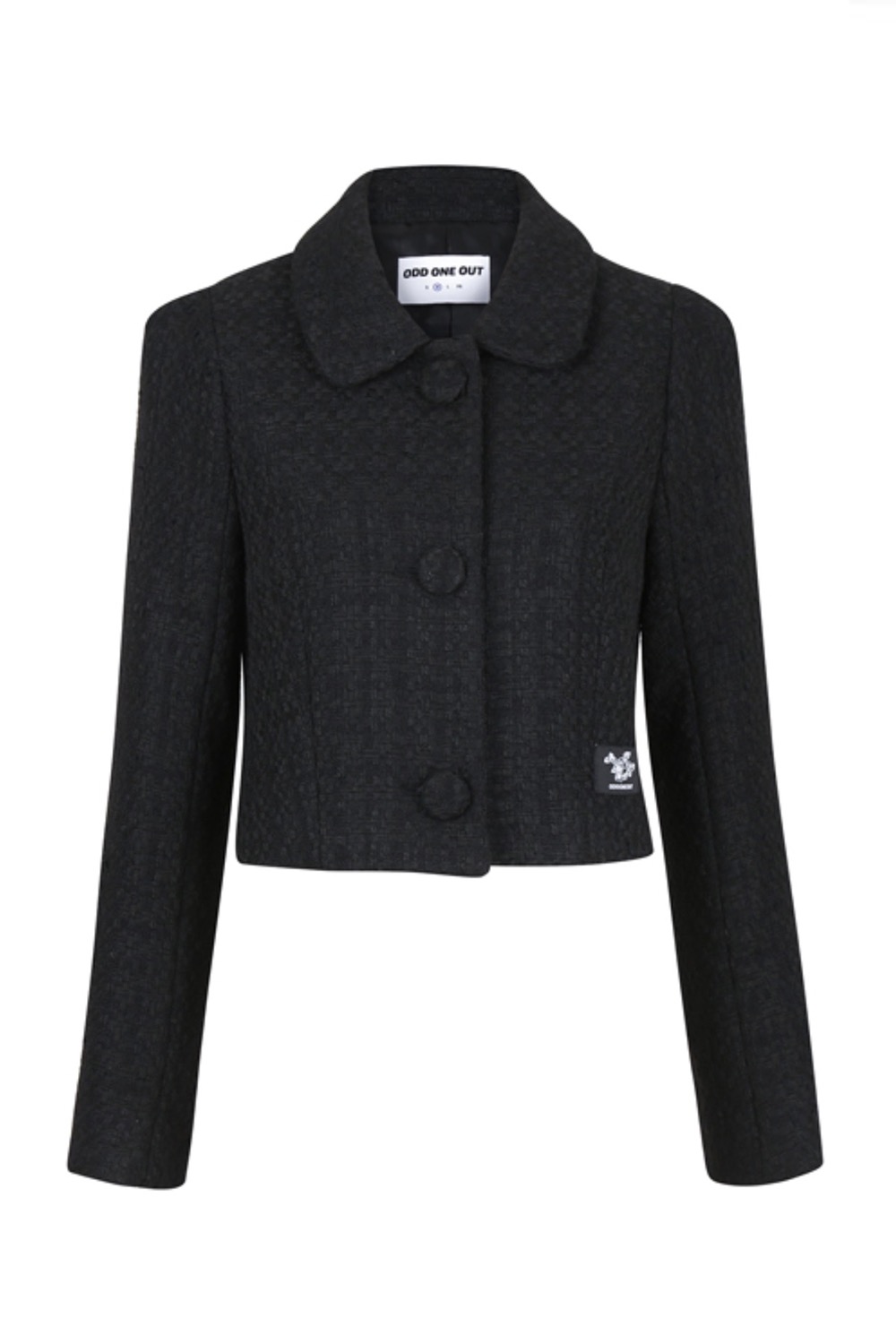 Two piece tweed jacket_Black