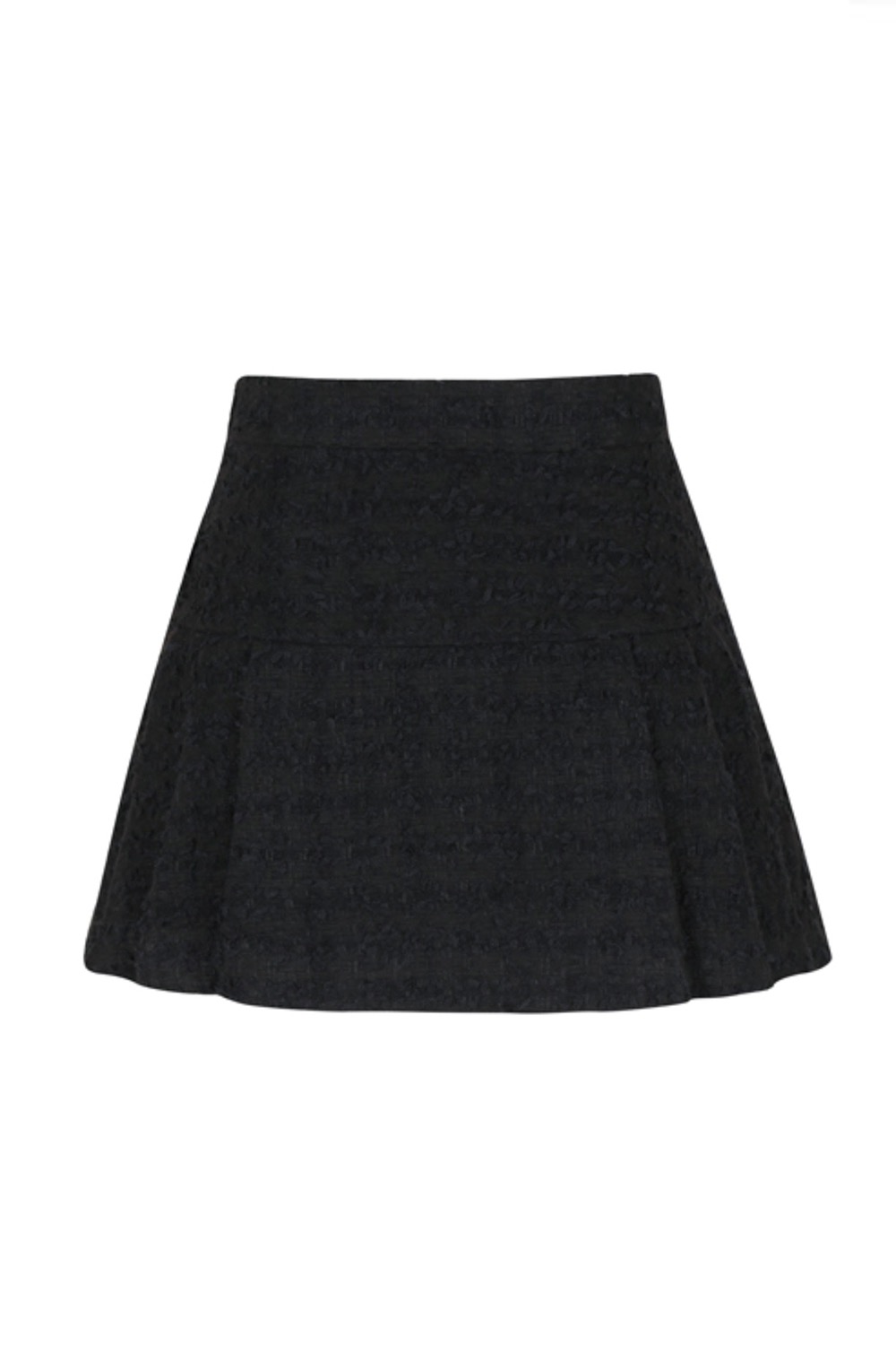 Two piece tweed skirt_Black
