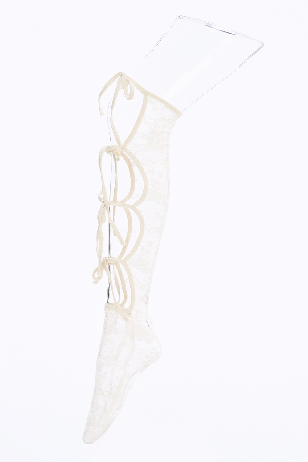 (4차) New ribbon string lace socks _Ivory