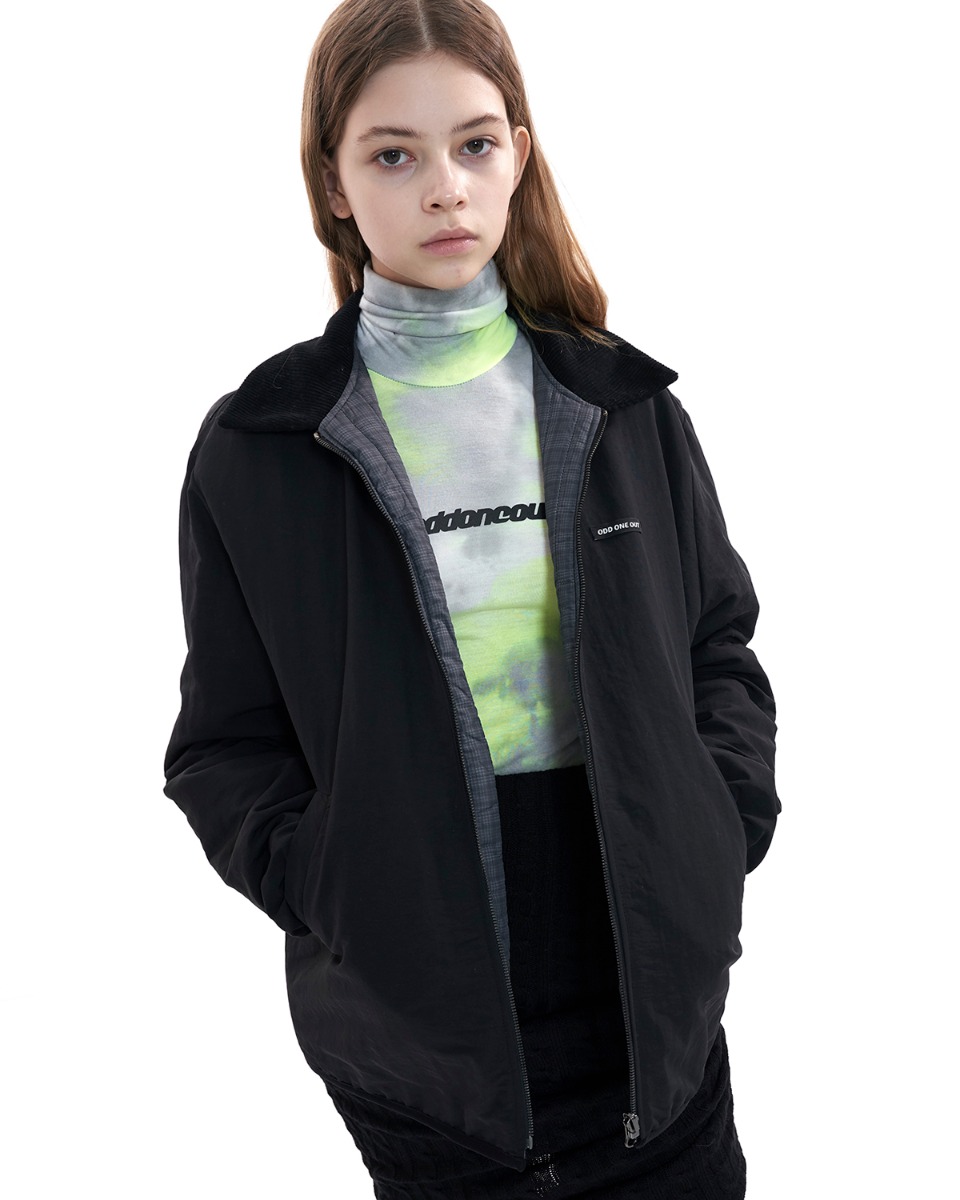 Reversible windbreak jacket_BLACK