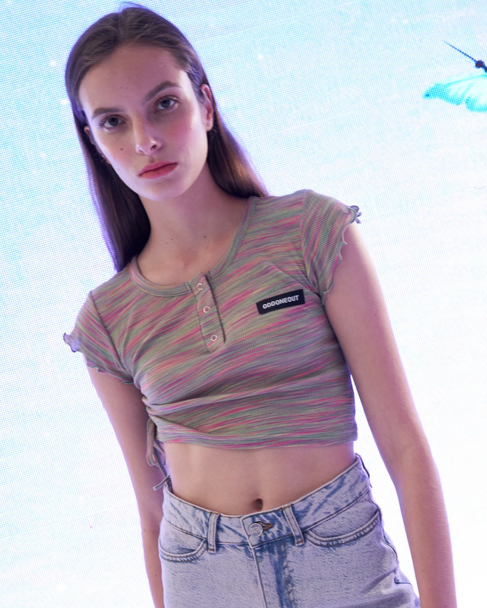 Mixed colored crop top_Mint