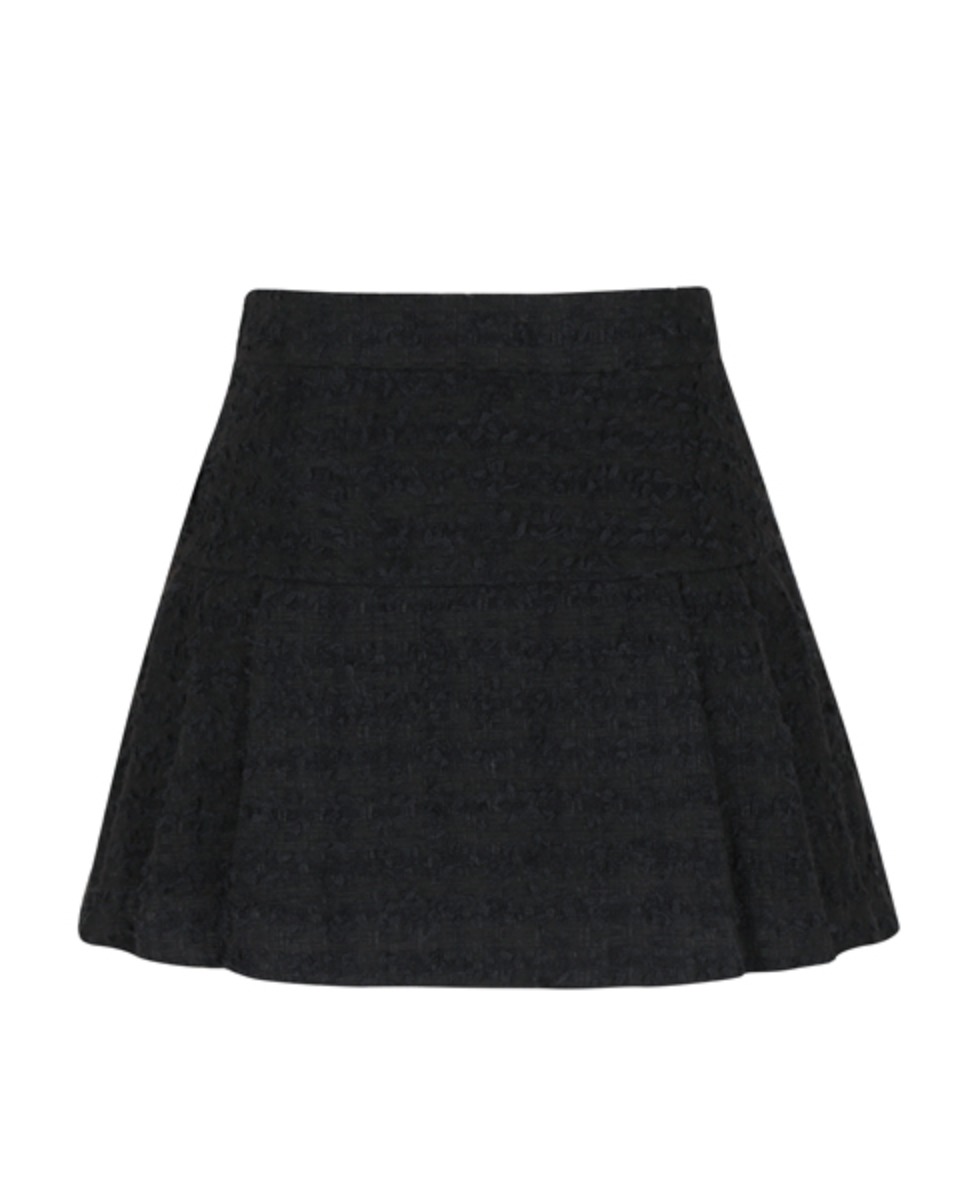 (블프 한정수량-예약배송 12/9) Two piece tweed skirt_BK