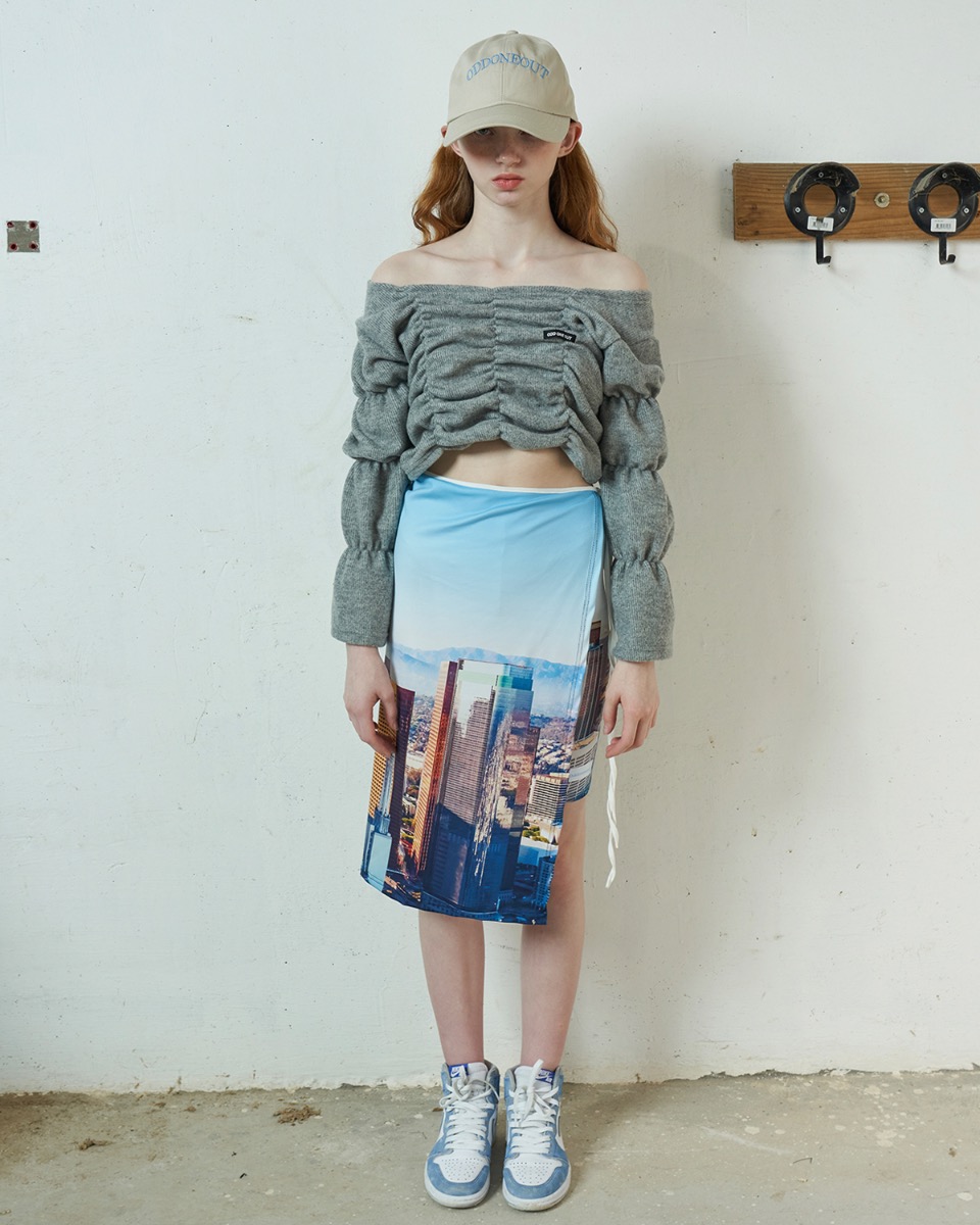 City layered skirts &amp; leggings set_Sky