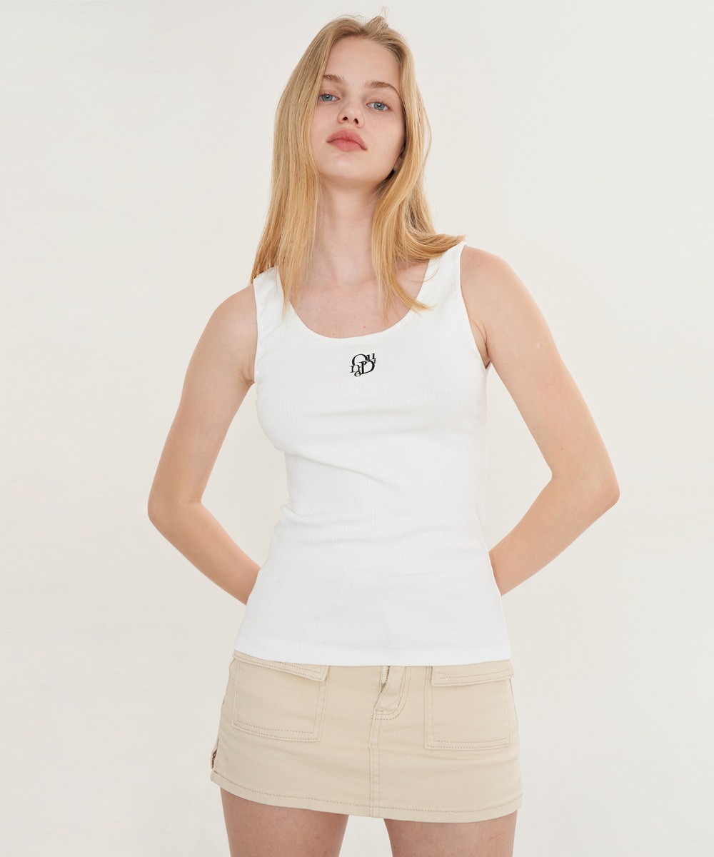 Back cut out sleeveless_White